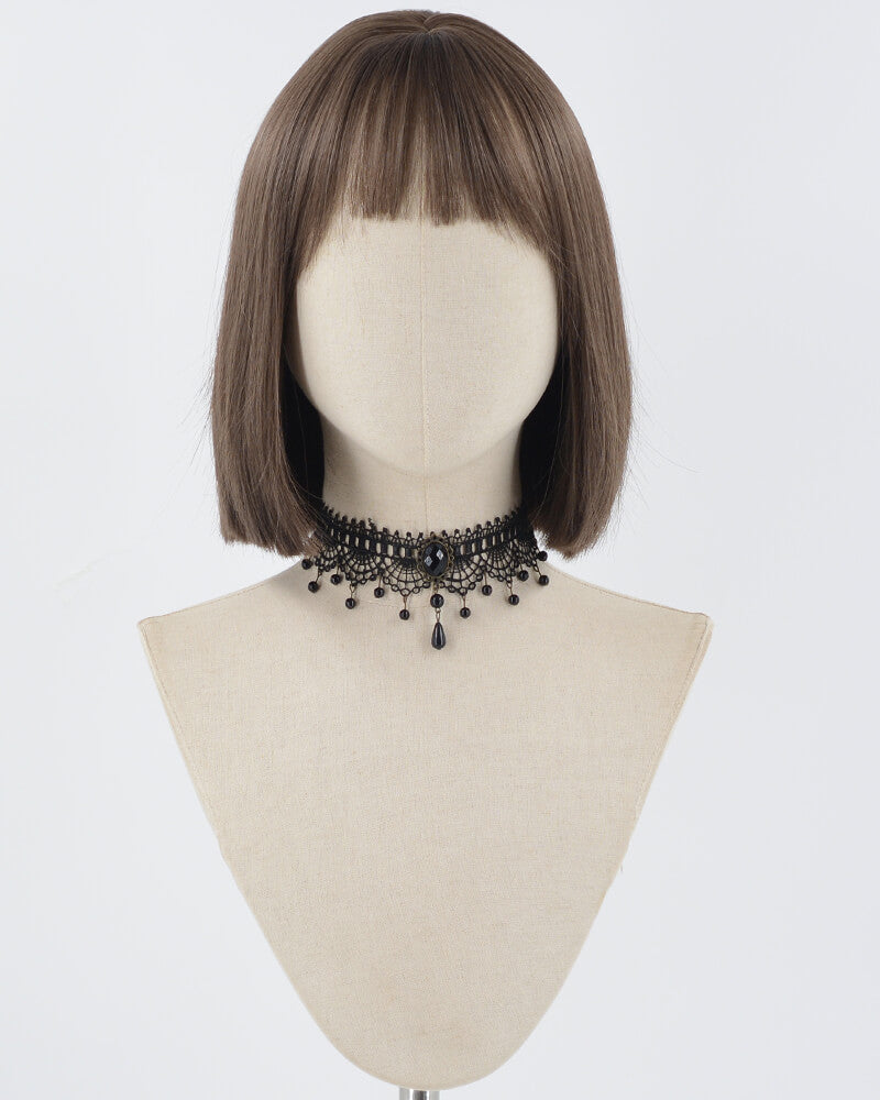 Brown Short Synthetic Wig HW500
