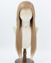 Long Straight Blonde Brown Synthetic Lace Front Wig WW1048