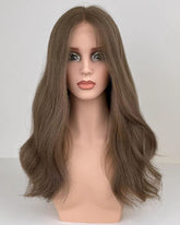 Brown Wavy Human Hair Wig HT041