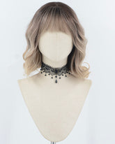 Ombre Brown Short Wavy Synthetic Wig HW760