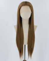 Brown Long Straight Synthetic Lace Front Wig WW873