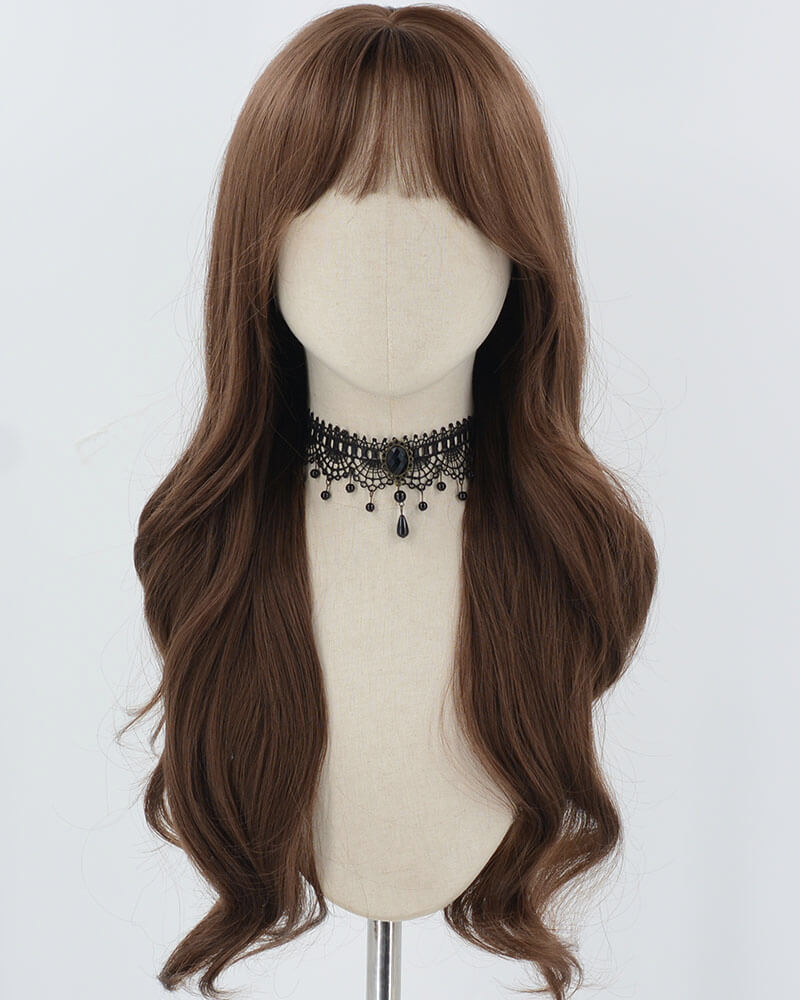 Brown Wavy Synthetic Wig HW628