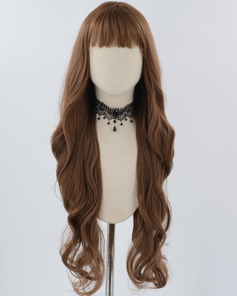 30Inch Long Brown Synthetic Wig HW570