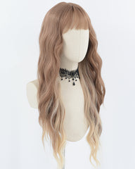 Brown Ombre Blonde Curly Synthetic Wig HW487