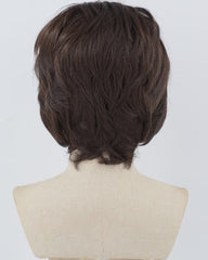 Brown Short Synthetic Lace Front Men's Wig MW004