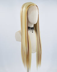 Blonde Highlights Brown Synthetic Lace Front Wig WW555
