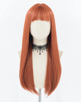 Copper Orange Long Synthetic Wig HW476