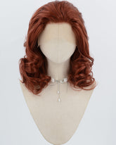 Auburn Red Short Wavy Synthetic Lace Front Wig WW110