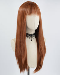 New Copper Red Straight Synthetic Wig HW322