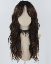 Long Brown Curly Synthetic Wig HW579