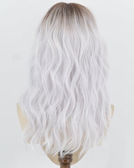 Brown Ombre Silver Curly Synthetic Wig HW859