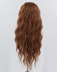 Brown Curly Synthetic Lace Front Wig WW941