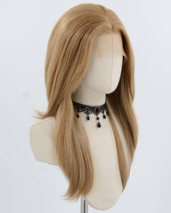 13*6 Brown Synthetic Lace Front Wig WW988