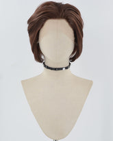 Brown Short Synthetic Lace Front Men's Wig MW027