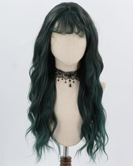 Dark Green Curly Long Synthetic Wig HW780