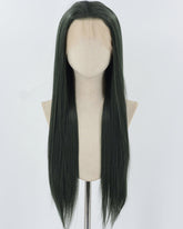 Dark Green Straight Synthetic Lace Front Wig WW1039