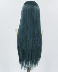 Dark Green Long Straight Synthetic Lace Front Wig WW868