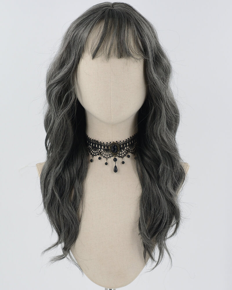Dark Grey Wavy Synthetic Wig HW539
