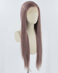 Dusty Rose Pink Synthetic Lace Front Wig WW878
