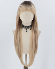 32inch Long Ombre Blonde Synthetic Wig HW662