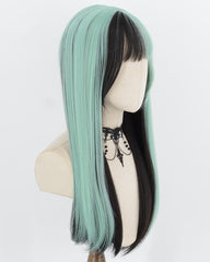 Light Green Black Synthetic Wig HW885
