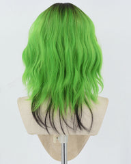 Green Ombre Black Synthetic Wig HW637