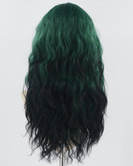 Green Black Curly Synthetic Wig HW496