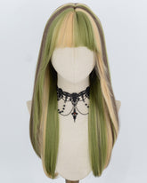 Green Highlight Blonde Synthetic Wig HW872