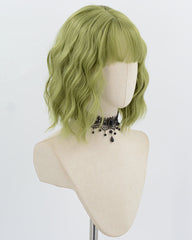 Green Short Curly Synthetic Wig HW779