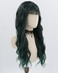 Dark Green Curly Long Synthetic Wig HW780
