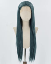 Dark Green Long Straight Synthetic Lace Front Wig WW868