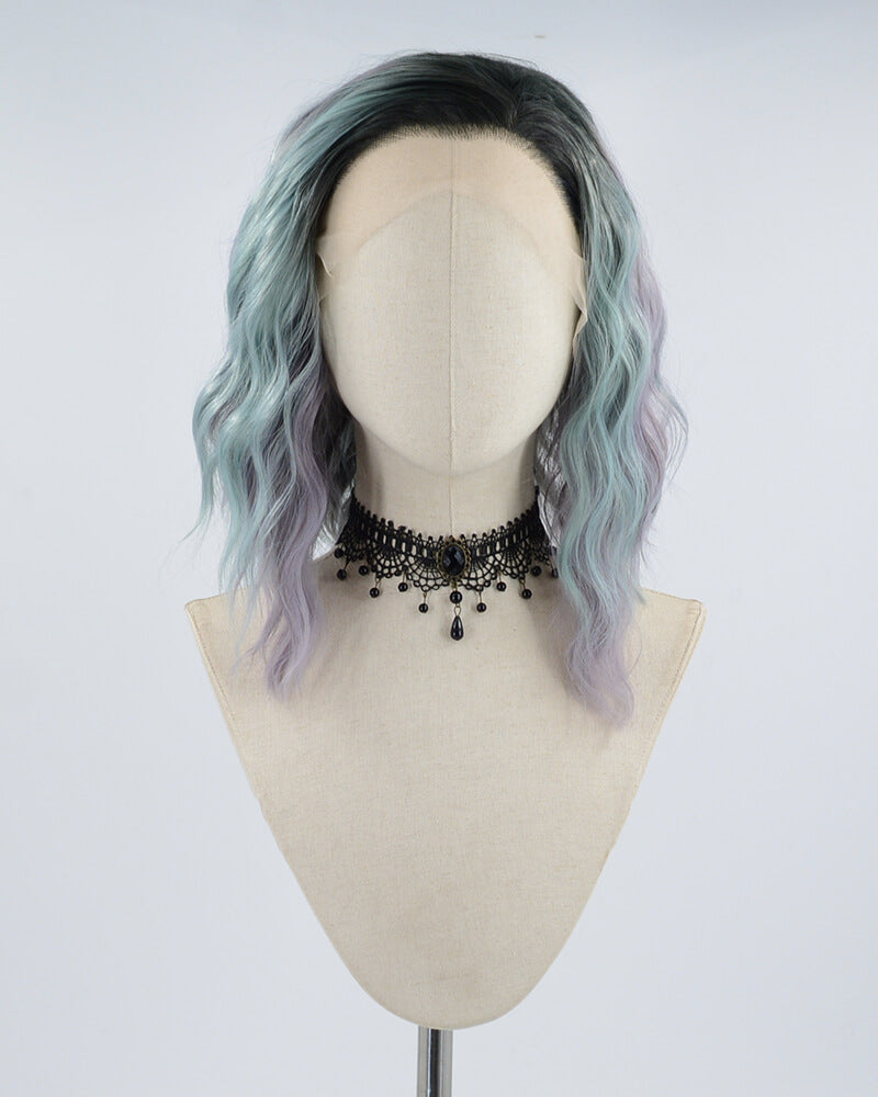 Mixed Dark Grey Synthetic Lace Front Wig WW172