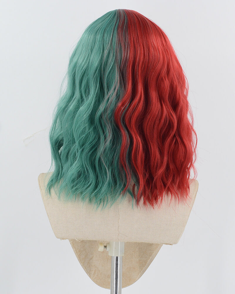 Red Green Short Synthetic Wig HW700