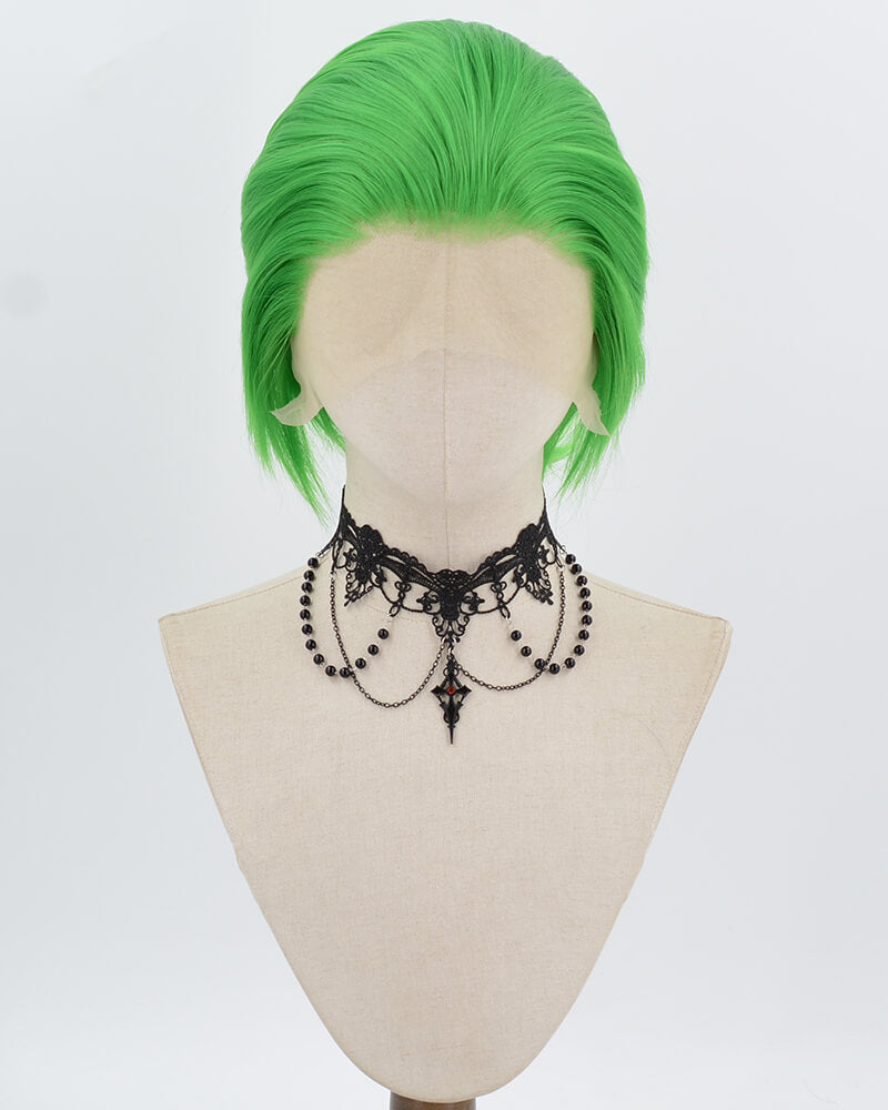 Short Synthetic Lace Front Men's Wig MW042