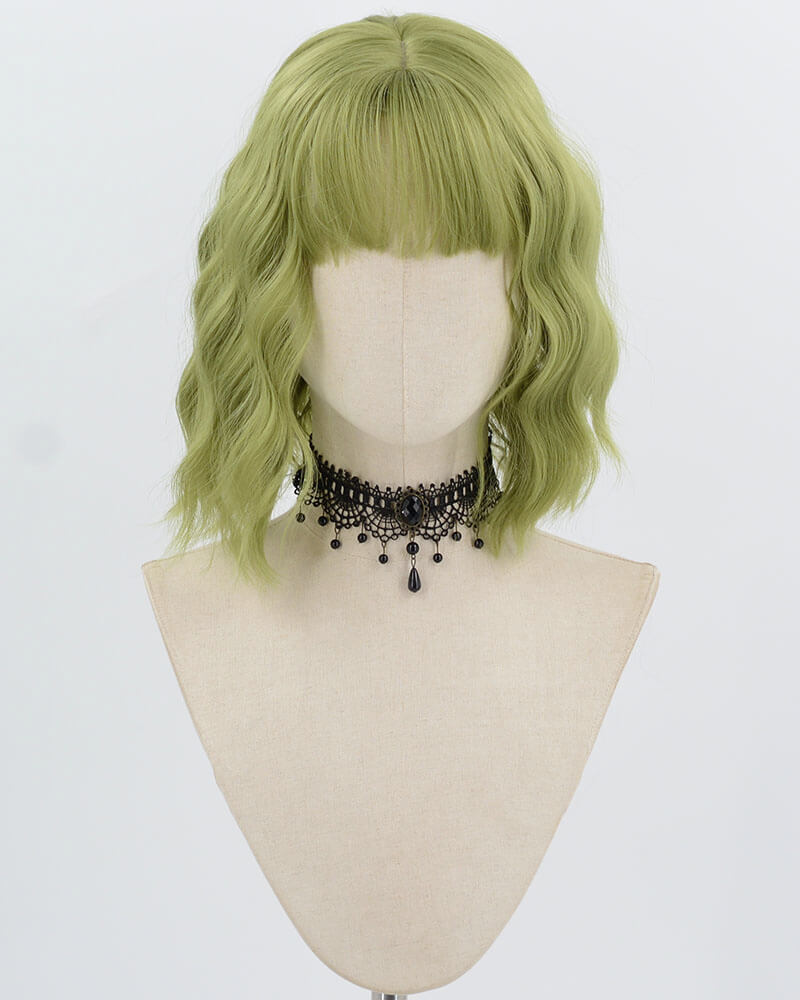 Green Short Curly Synthetic Wig HW779