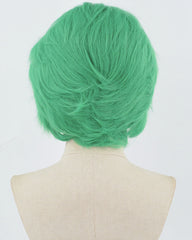 Green Short Synthetic Lace Front Wig MW035