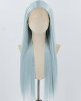 Grey Green Blue Synthetic Lace Front Wig WW889