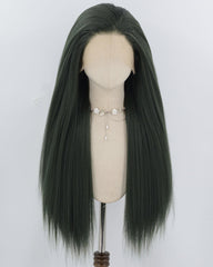 Dark Green Yaki Synthetic Lace Front Wig WW979