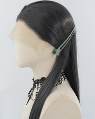 30Inch Grey Black Synthetic Lace Front Wig WW966