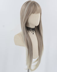 30inch Long Grey Ombre Synthetic Wig HW709