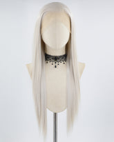 Grey Blonde Straight Synthetic Lace Front Wig WW667