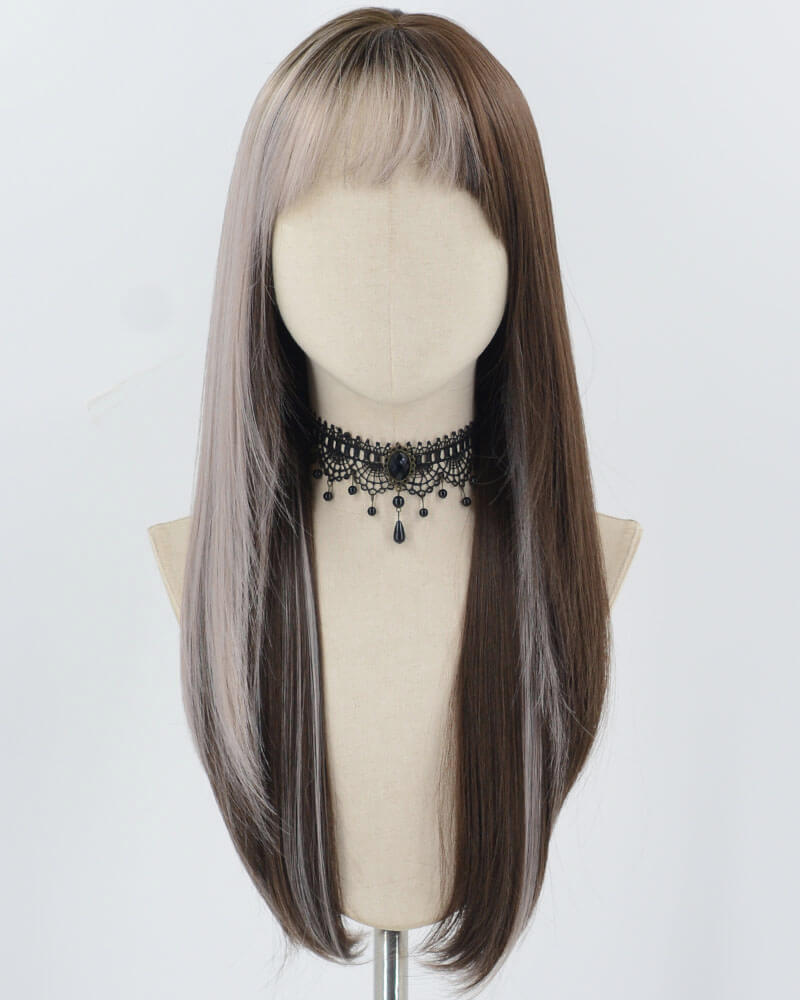 Grey Black Synthetic Wig HW656