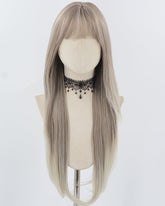 30inch Long Grey Ombre Synthetic Wig HW709