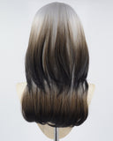 Grey Ombre Brown Synthetic Wig HW417