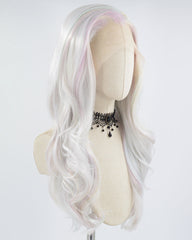 Grey Mixed Color Synthetic Lace Front Wig WW590