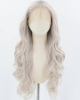 Grey Long Wavy Synthetic Lace Front Wig WW911