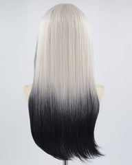 Grey Ombre Black Synthetic Wig HW339
