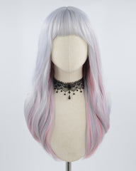 Grey Pink Synthetic Wig HW245