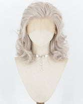 Grey Wavy Short Synthetic Lace Front Wig WW111