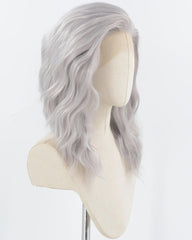 Dark Grey Curly Synthetic Lace Front Wig WW924